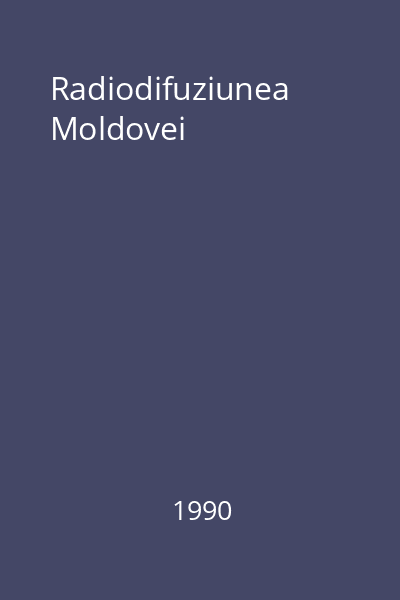 Radiodifuziunea Moldovei
