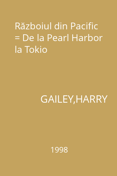 Războiul din Pacific = De la Pearl Harbor la Tokio