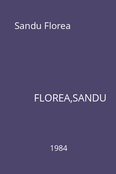 Sandu Florea