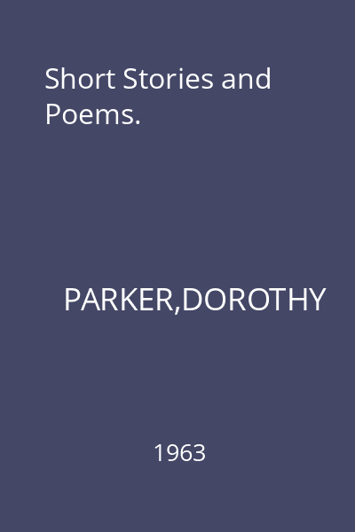 Short Stories and Poems.