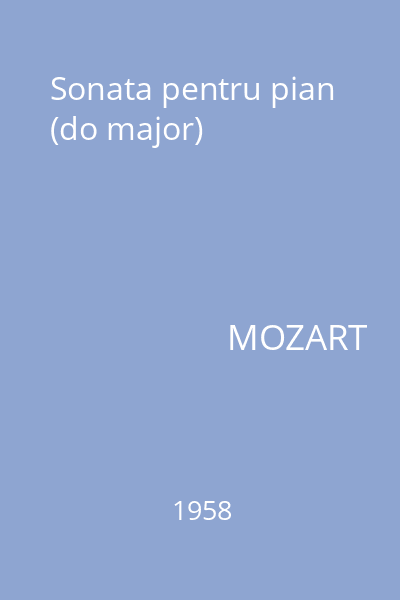 Sonata pentru pian (do major)