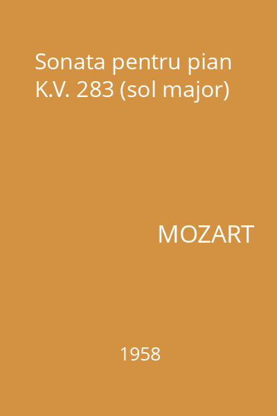Sonata pentru pian K.V. 283 (sol major)