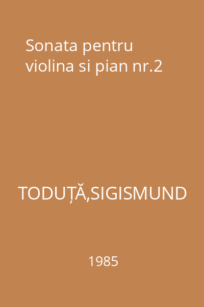 Sonata pentru violina si pian nr.2