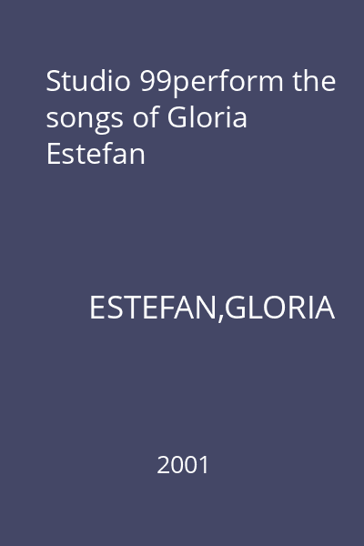 Studio 99perform the songs of Gloria Estefan