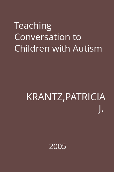 Teaching Conversation to Children with Autism