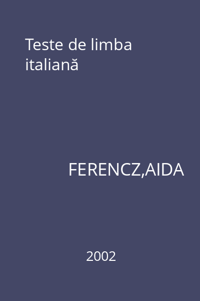 Teste de limba italiană