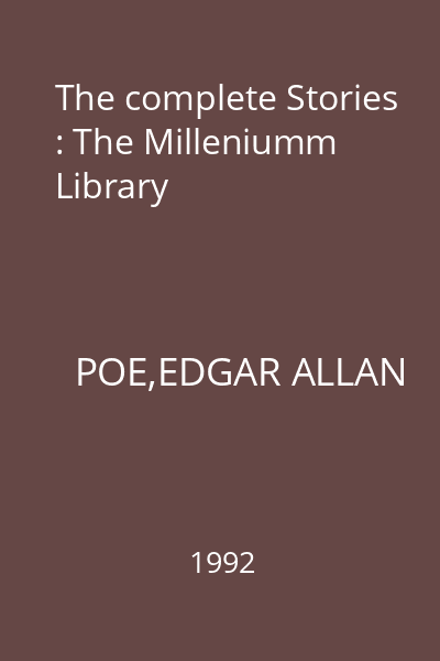 The complete Stories : The Milleniumm Library