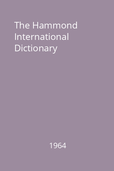 The Hammond International Dictionary