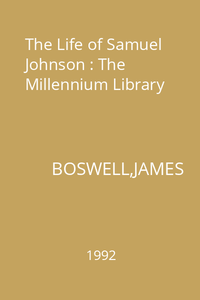 The Life of Samuel Johnson : The Millennium Library