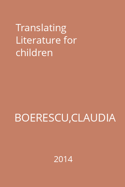 Translating Literature for children