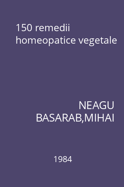 150 remedii homeopatice vegetale