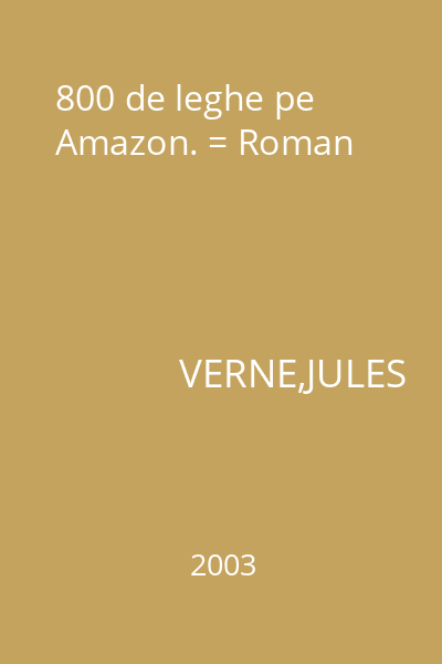 800 de leghe pe Amazon. = Roman