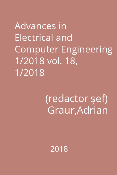Advances in Electrical and Computer Engineering 1/2018 vol. 18, 1/2018