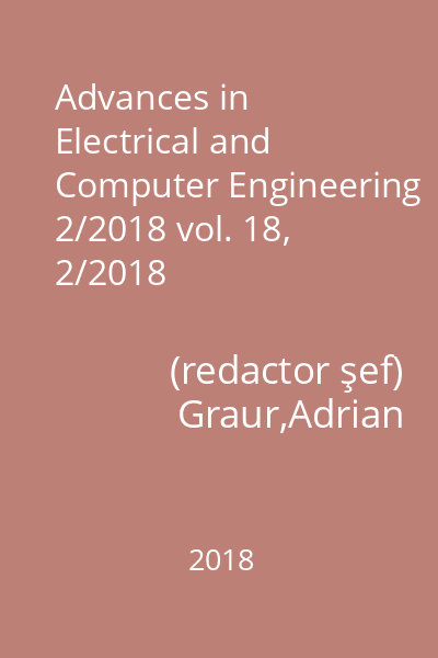 Advances in Electrical and Computer Engineering 2/2018 vol. 18, 2/2018