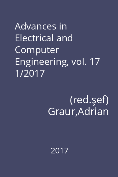 Advances in Electrical and Computer Engineering, vol. 17 1/2017