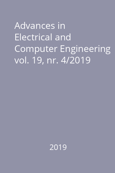Advances in Electrical and Computer Engineering vol. 19, nr. 4/2019