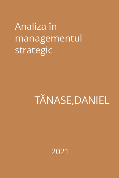 Analiza în managementul strategic