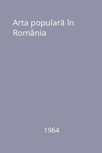 Arta populară în România