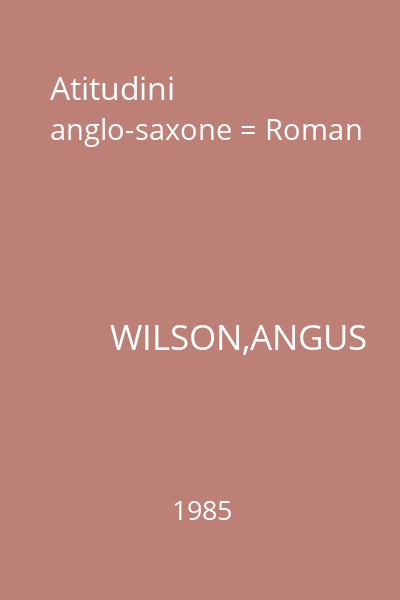 Atitudini anglo-saxone = Roman