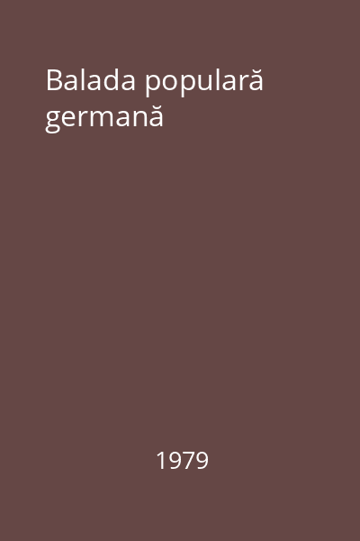 Balada populară germană