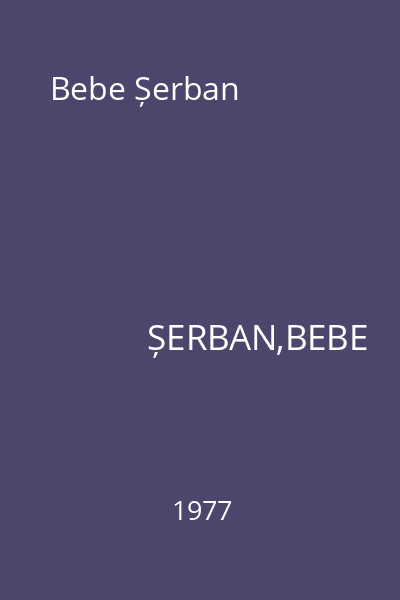 Bebe Șerban