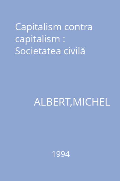 Capitalism contra capitalism : Societatea civilă