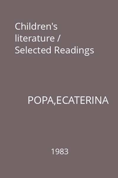 Children's literature / Selected Readings