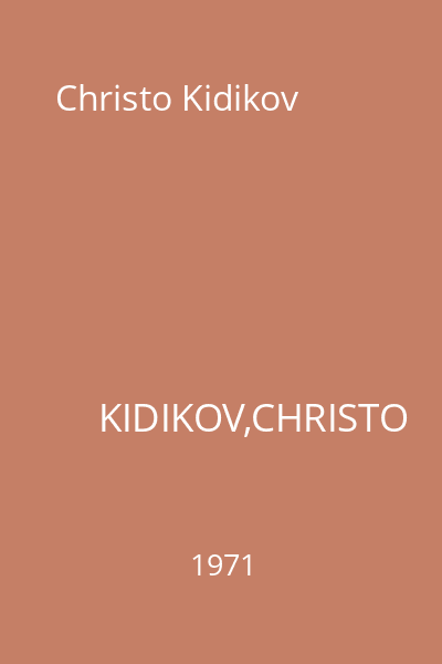 Christo Kidikov