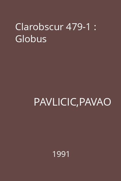Clarobscur 479-1 : Globus