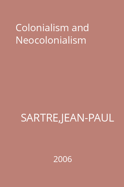 Colonialism and Neocolonialism