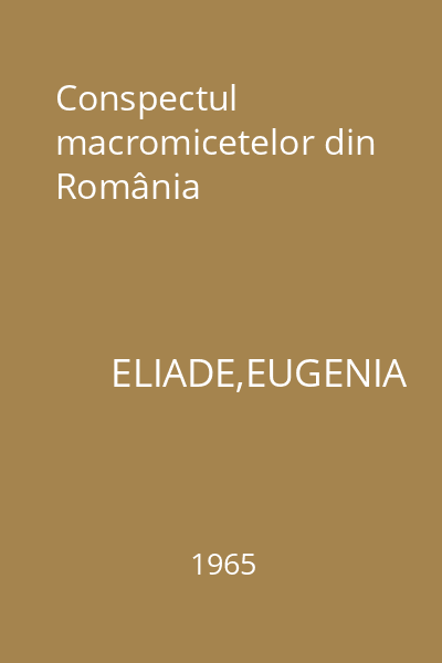 Conspectul macromicetelor din România