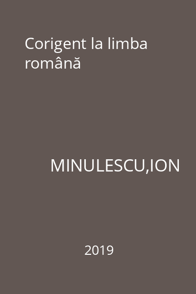Corigent la limba română