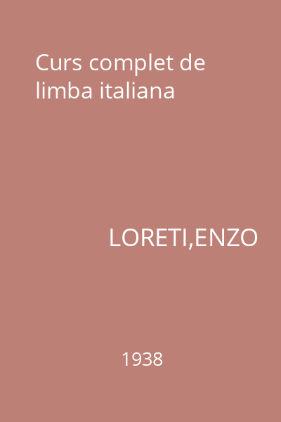Curs complet de limba italiana