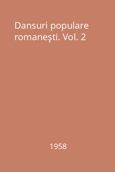 Dansuri populare romaneşti. Vol. 2