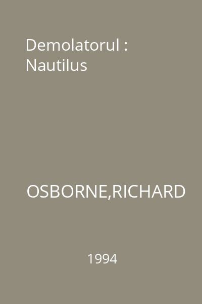 Demolatorul : Nautilus