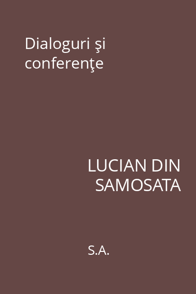 Dialoguri şi conferenţe