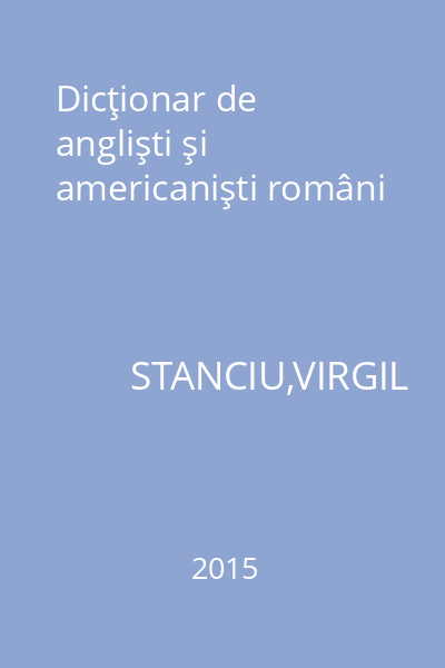 Dicţionar de anglişti şi americanişti români