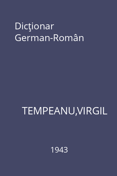 Dicţionar German-Român