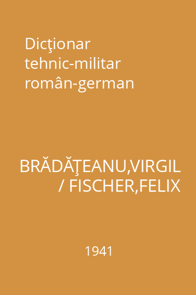 Dicţionar tehnic-militar român-german