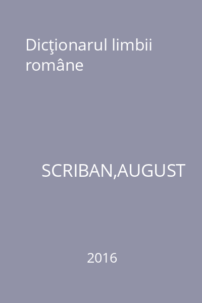 Dicţionarul limbii române