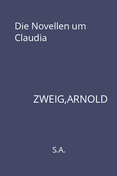 Die Novellen um Claudia