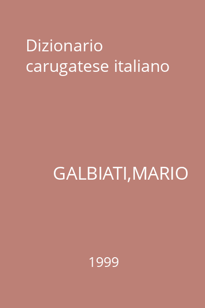Dizionario carugatese italiano