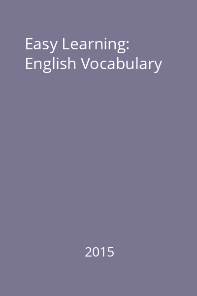 Easy Learning: English Vocabulary