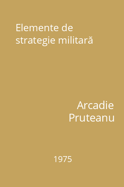Elemente de strategie militară