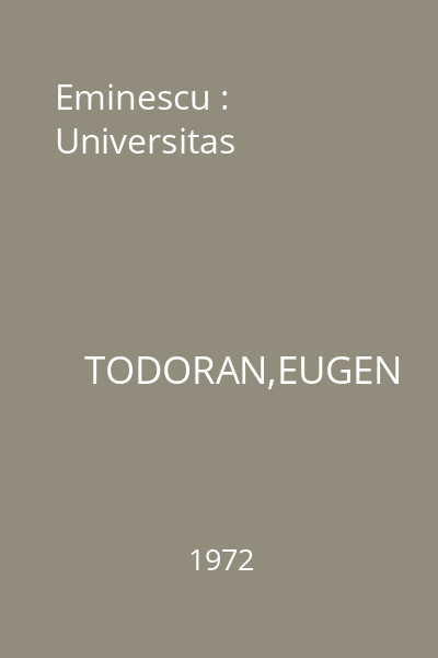 Eminescu : Universitas