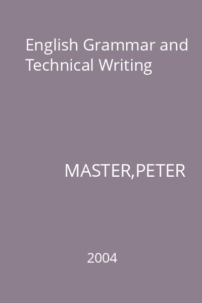 English Grammar and Technical Writing