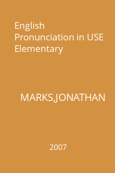 English Pronunciation in USE Elementary