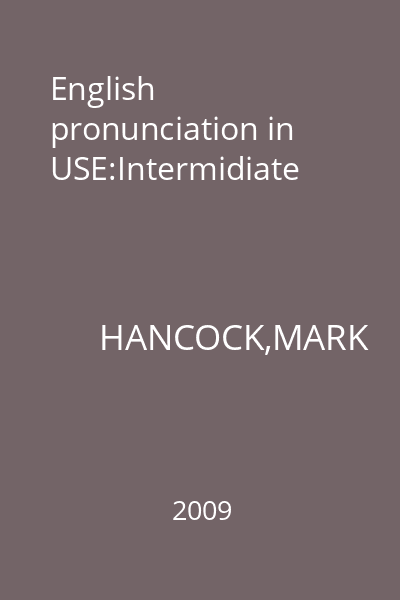 English pronunciation in USE:Intermidiate