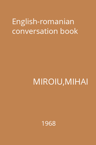 English-romanian conversation book