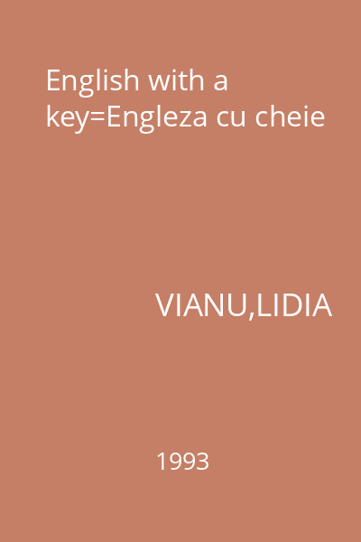 English with a key=Engleza cu cheie